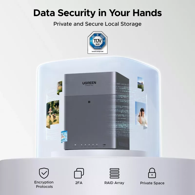 UGREEN NAS DH4300 Plus 4-bay 120TB s 2.5GbE a USB-C
