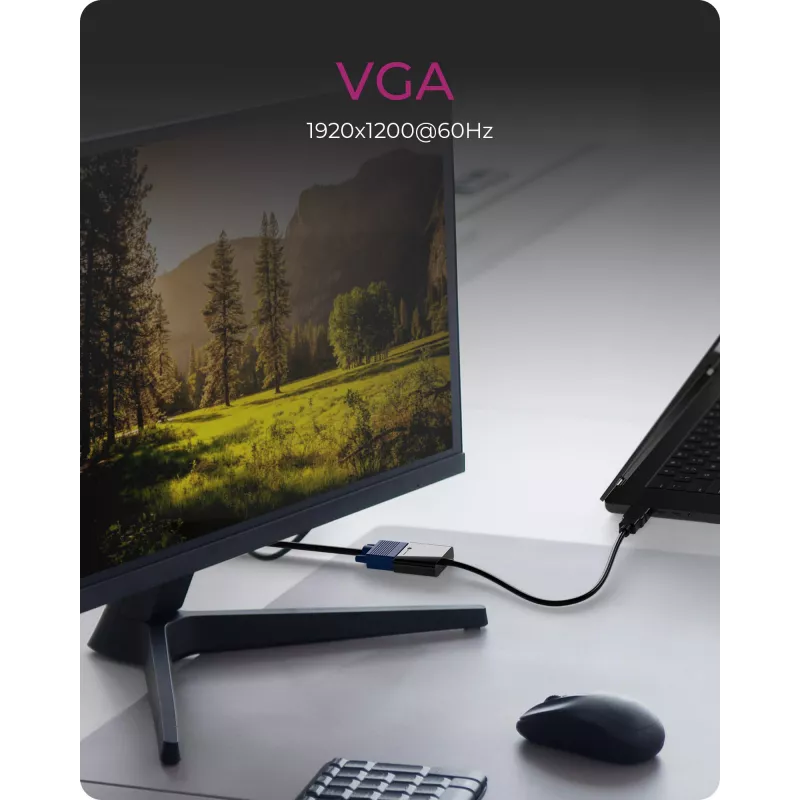 HDMI na VGA adaptér IcyBox IB-AC502a — HDMI A (konektor samec) na VGA (konektor samica) adaptér