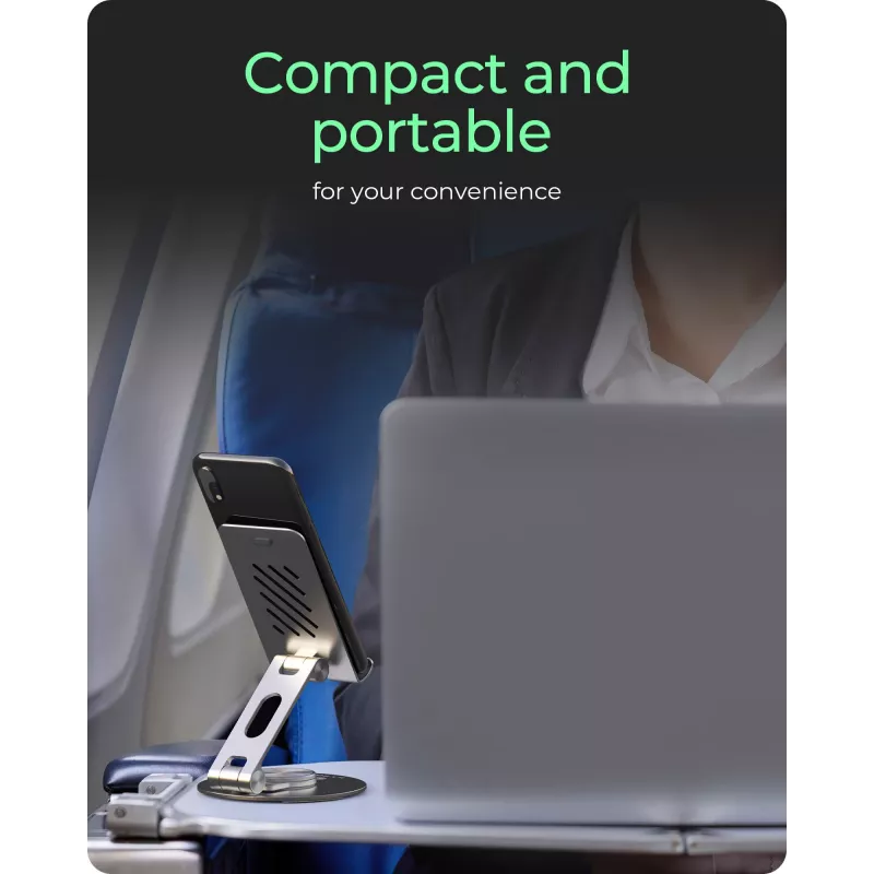 Stojan na smartphone a tablet icybox IB-TH201-R — 360° otočný stojan na telefóny a tablety