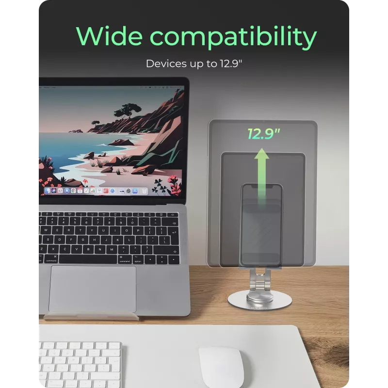 Stojan na smartphone a tablet icybox IB-TH201-R — 360° otočný stojan na telefóny a tablety