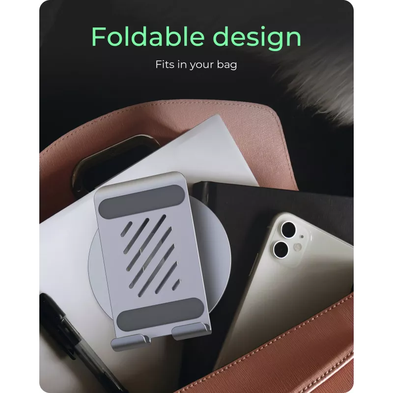 Stojan na smartphone a tablet icybox IB-TH201-R — 360° otočný stojan na telefóny a tablety