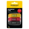 Intenso Rainbow Line USB flash disk 8 GB, USB-A 2.0, multibalenie 3 ks, viacfarebný