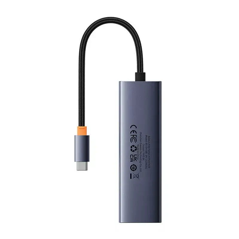 Baseus 4in1 Hub UltraJoy USB-C na USB 3.0 sivý kábel