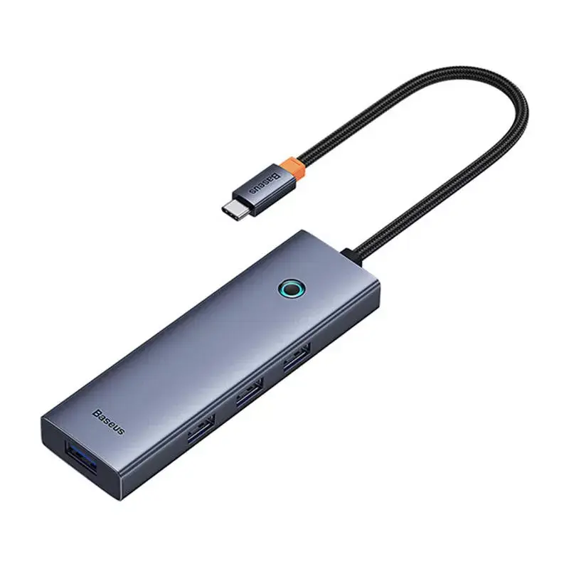Baseus 4in1 Hub UltraJoy USB-C na USB 3.0 sivý kábel