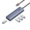 Baseus 4in1 Hub UltraJoy USB-C na USB 3.0 sivý kábel