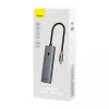 Baseus 4in1 Hub UltraJoy USB-C na USB 3.0 sivý kábel