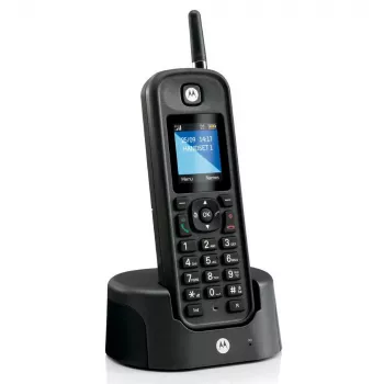 DECT telefón Motorola O201 identifikácia volajúceho čierny bezdrôtová mikrotelefónna jednotka