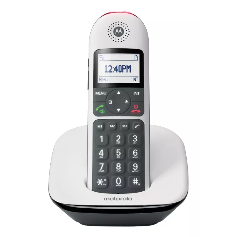 Motorola CD5001 bezdrôtový telefón DECT s veľkými tlačidlami, biely