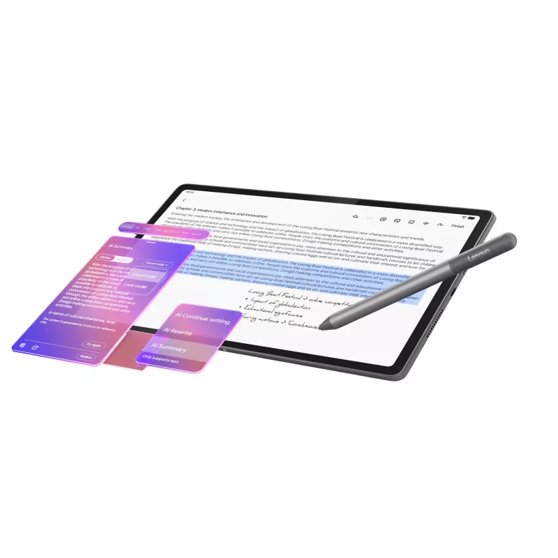 Lenovo Idea Tab Plus ZAG70201SE tablet, 12,1 palca (30,7 cm) IPS, 8 GB RAM, 256 GB, Wi-Fi, Android 15, s perom, sivý