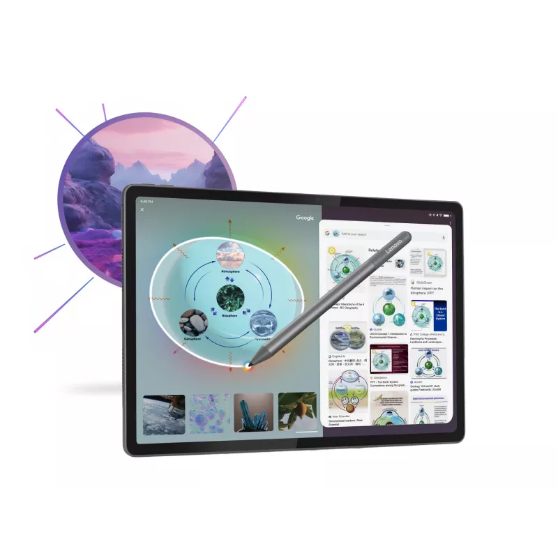 Lenovo Idea Tab Plus ZAG70201SE tablet, 12,1 palca (30,7 cm) IPS, 8 GB RAM, 256 GB, Wi-Fi, Android 15, s perom, sivý
