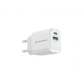 Conceptronic ALTHEA19W33 2-portová 33W GaN USB PD nabíjačka, USB-C x 1, USB-A x 1, QC 3.0, PPS, PD 3.0