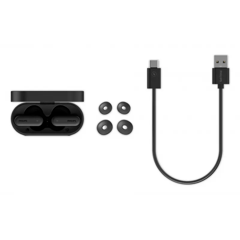 Headset Philips TAT6000BK/00 True Wireless Stereo (TWS) Bluetooth in-ear, 20–20000 Hz, 10 m, čierna