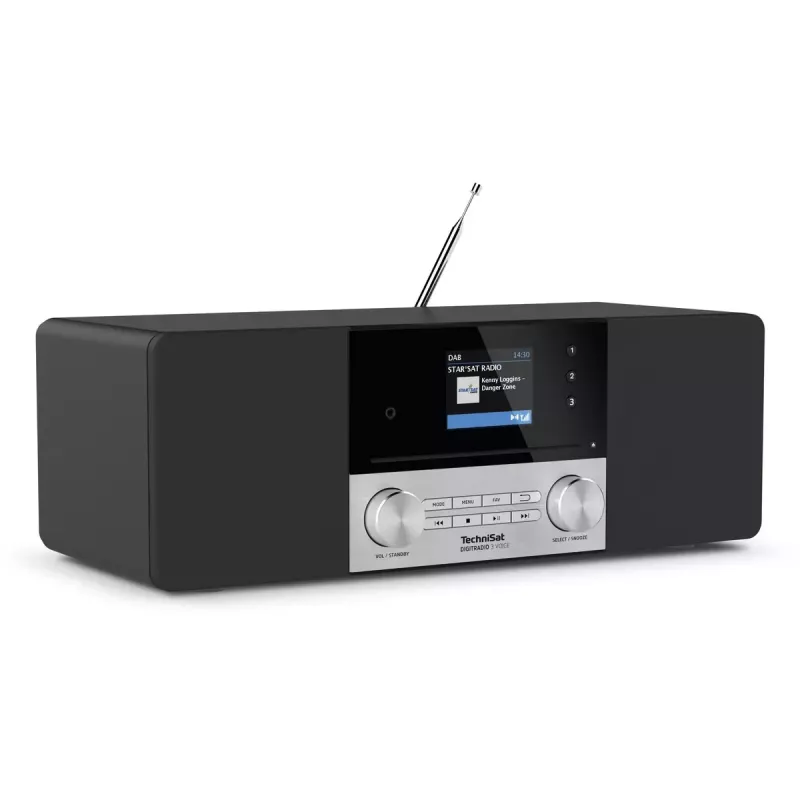 Digitálne rádio TechniSat DIGITRADIO 3 VOICE čierna strieborná