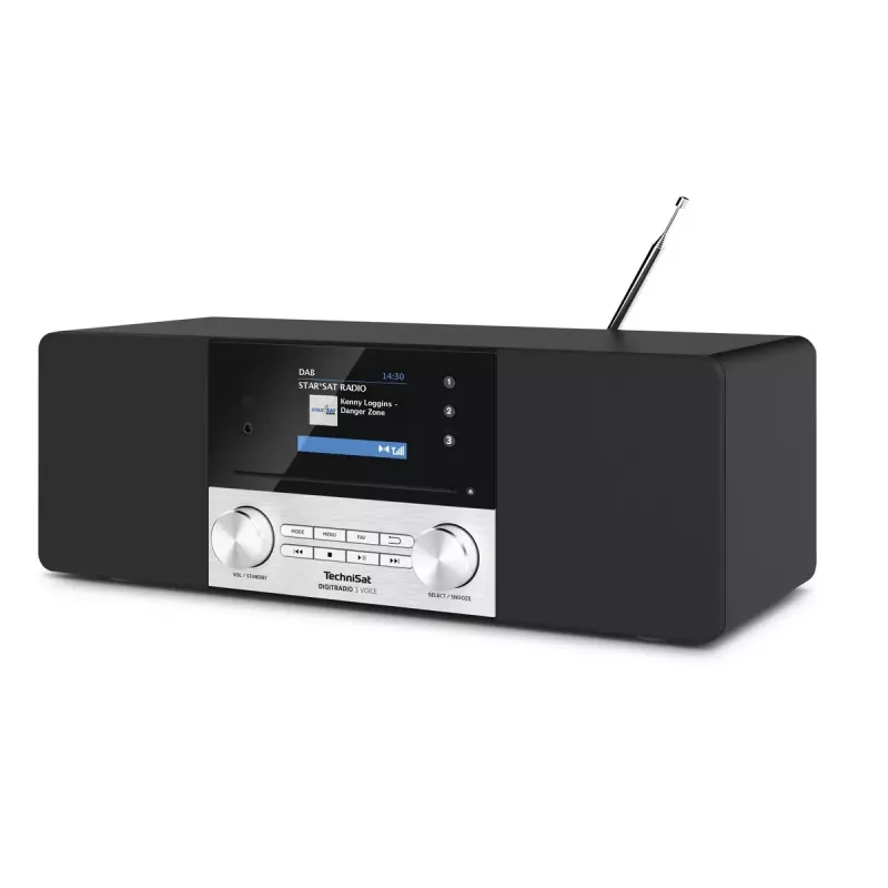 Digitálne rádio TechniSat DIGITRADIO 3 VOICE čierna strieborná