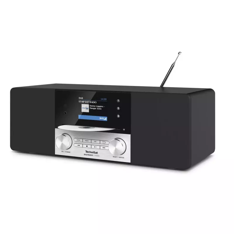 Digitálne rádio TechniSat DIGITRADIO 3 VOICE čierna strieborná