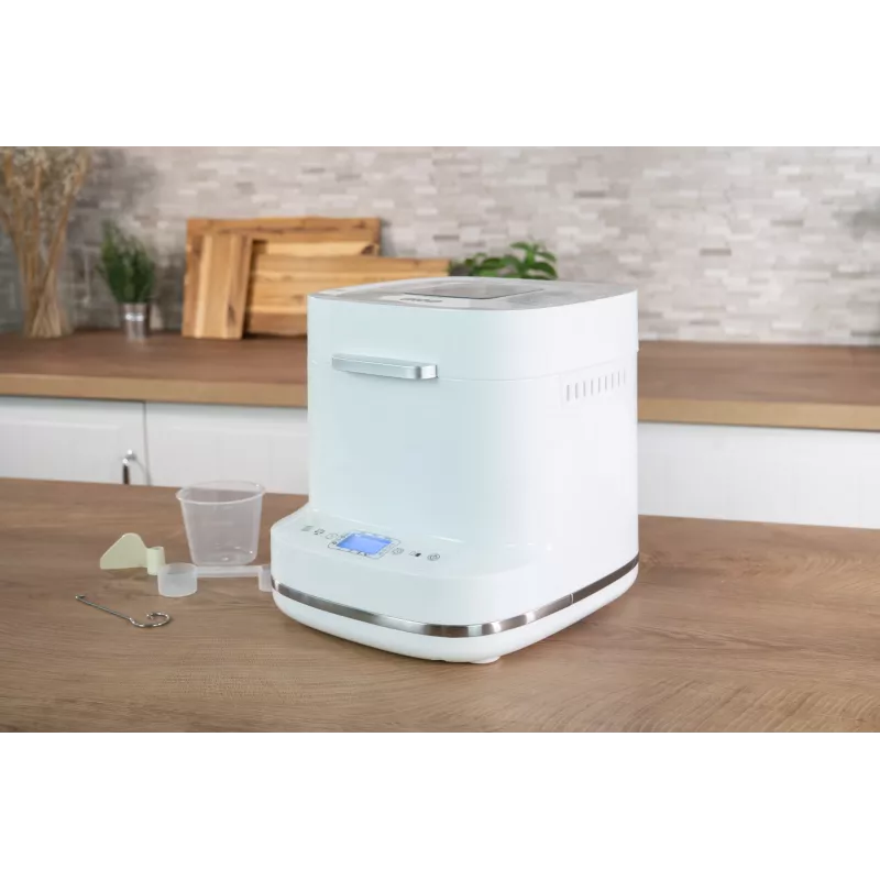Automatický pekár na chlieb Unold Esge Backmeister Bernd 68120 — 550 W, max. hmotnosť chleba 1 kg, biela, plastové puzdro