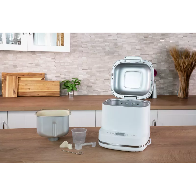 Automatický pekár na chlieb Unold Esge Backmeister Bernd 68120 — 550 W, max. hmotnosť chleba 1 kg, biela, plastové puzdro