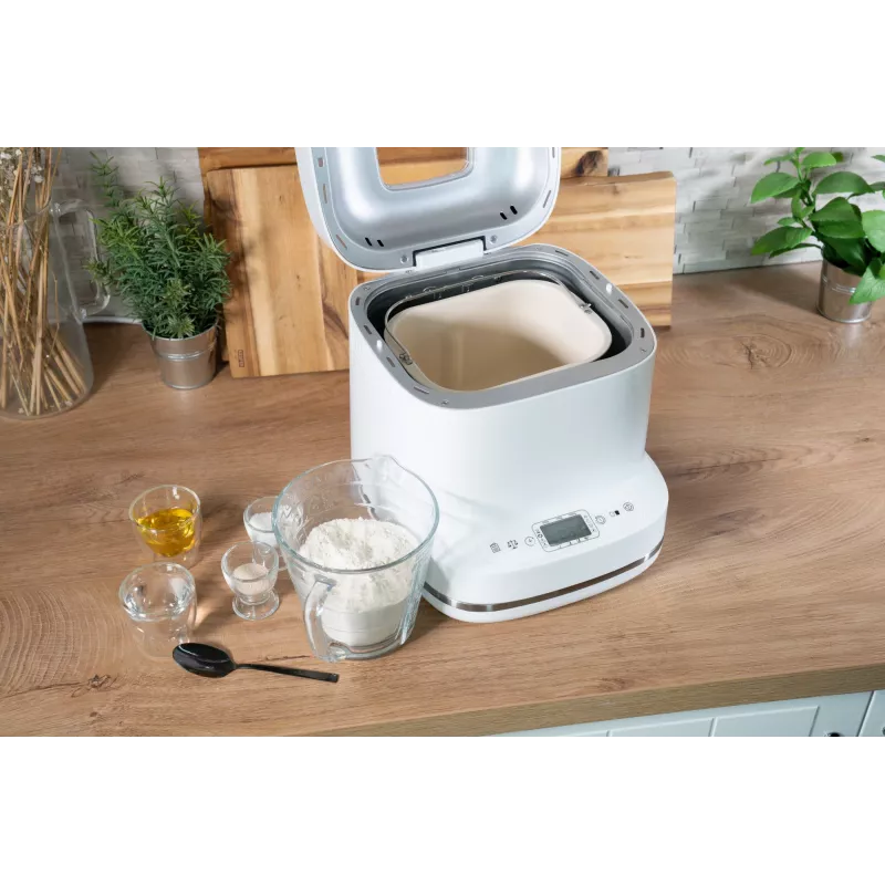 Automatický pekár na chlieb Unold Esge Backmeister Bernd 68120 — 550 W, max. hmotnosť chleba 1 kg, biela, plastové puzdro