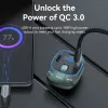 Auto nabíjačka Vention 3-port USB (USB-C + 2× USB-A) 30W/18W/5W čierna