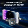 Auto nabíjačka Vention 3-port USB (USB-C + 2× USB-A) 30W/18W/5W čierna