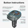 Auto nabíjačka Vention 3-port USB (USB-C + 2× USB-A) 30W/18W/5W čierna