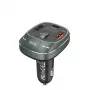 Auto nabíjačka Vention 3-port USB (USB-C + 2× USB-A) 30W/18W/5W čierna