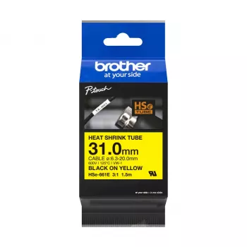 Tlačová páska Brother HSe-661E čierna 3,1 cm x 1,5 m