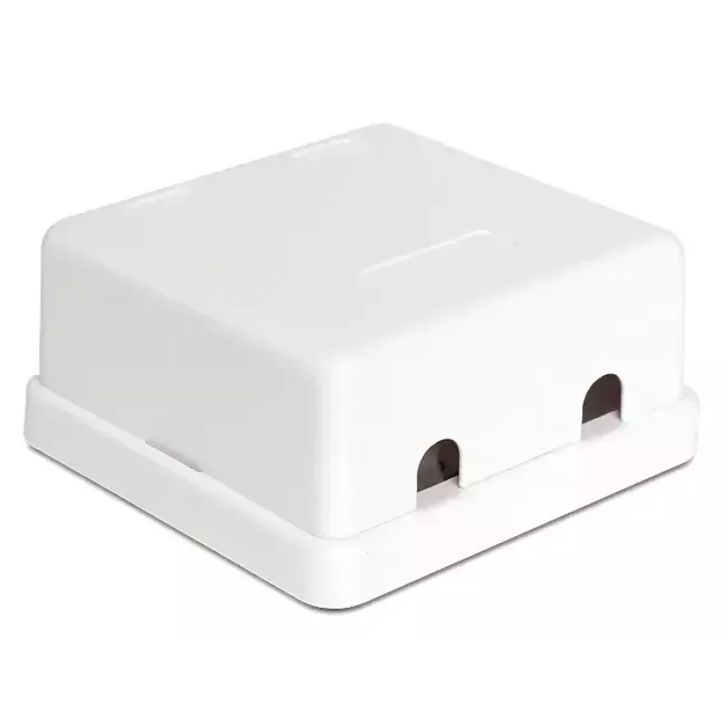 DeLOCK 86207 Keystone prázdna krabica na povrchovú montáž, 2 porty, biela