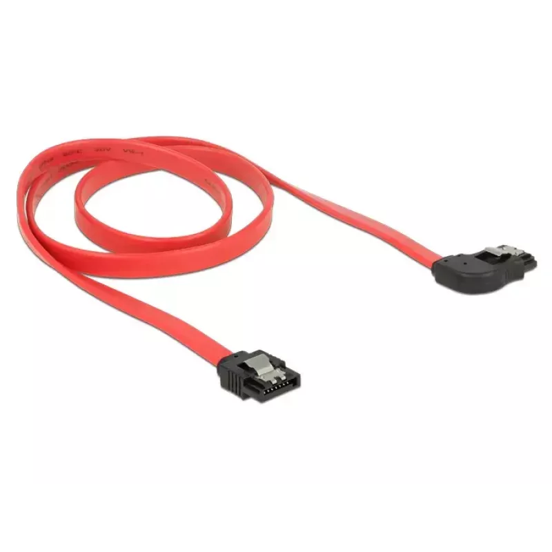SATA kábel DeLOCK 83970 0,7 m SATA 7-pinový čierny červený