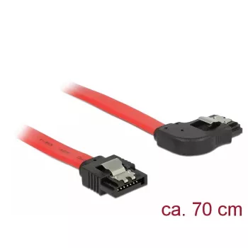 SATA kábel DeLOCK 83970 0,7 m SATA 7-pinový čierny červený