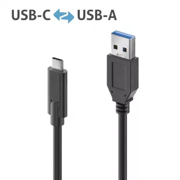 USB kábel PureLink IS2611-010 USB 3.2 Gen 2 1m USB-C USB-A čierny