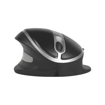 BakkerElkhuizen Oyster káblová myš, obojručná, vertikálny dizajn, laser, USB Type-A, 1200 DPI, čierna, strieborná