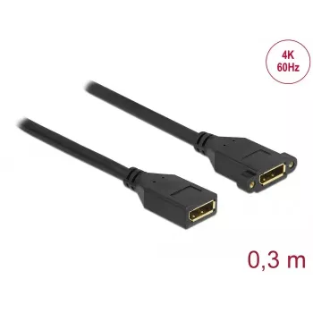 DisplayPort kábel konektor samica na konektor samica pre montáž do panelu DeLOCK 87099