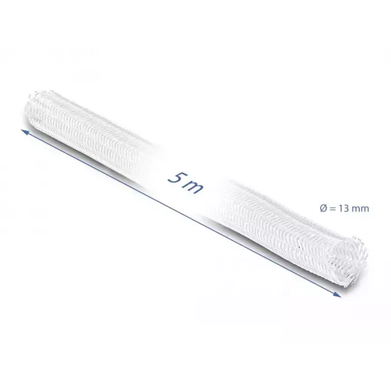 Opletená hadica DeLOCK 20808 5 m x 13 mm biela