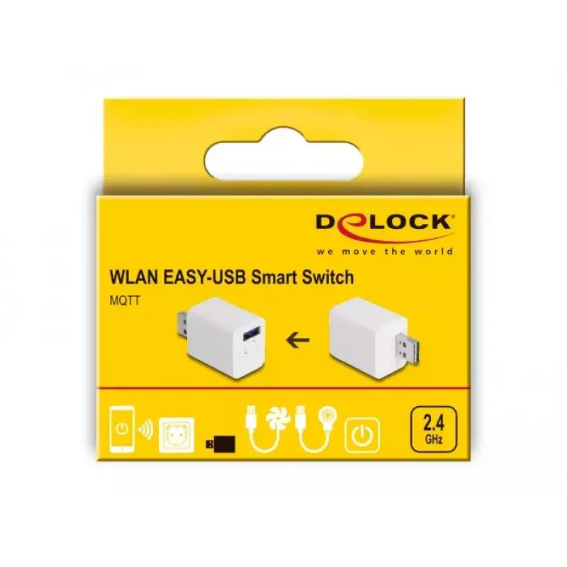 Smart zásuvka DeLOCK 11828 interiér Wi-Fi 2 A biela