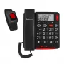 Analógový telefón amplicomms BigTel 50 Alarm Plus identifikácia volajúceho tmavosivý