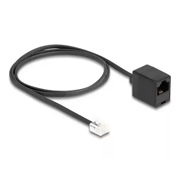 DeLOCK telefónny kábel RJ11 konektor samec na RJ45 konektor samica čierny 1 m