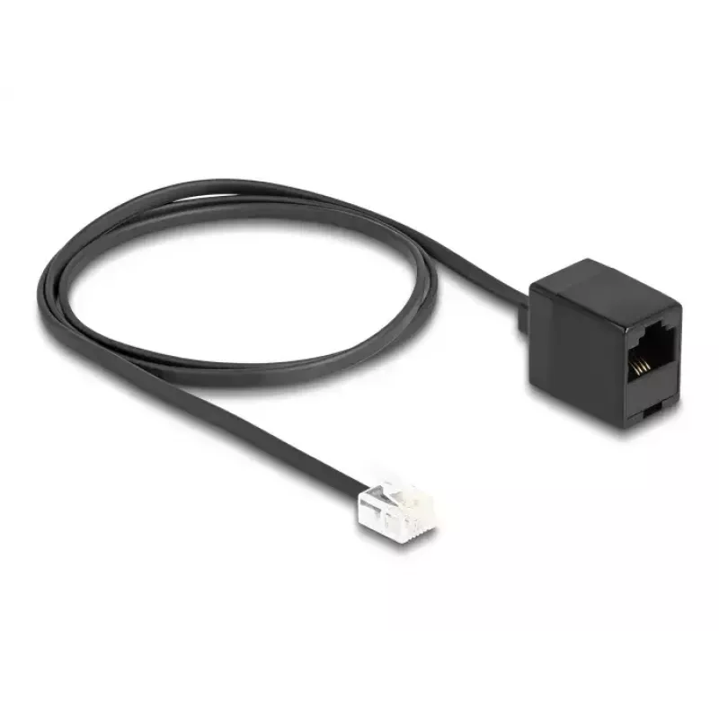 DeLOCK telefónny kábel RJ11 konektor samec na RJ45 konektor samica čierny 1 m