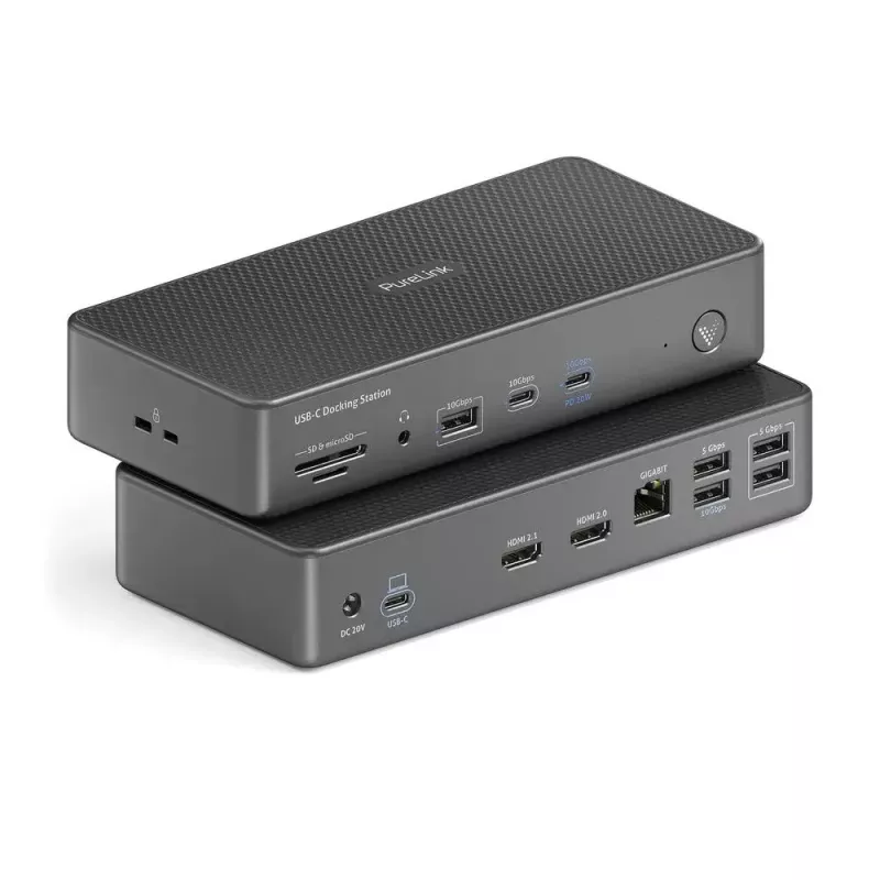 Laptop dock PureLink VL-D200 káblový sivá USB Power Delivery HDMI 2.0