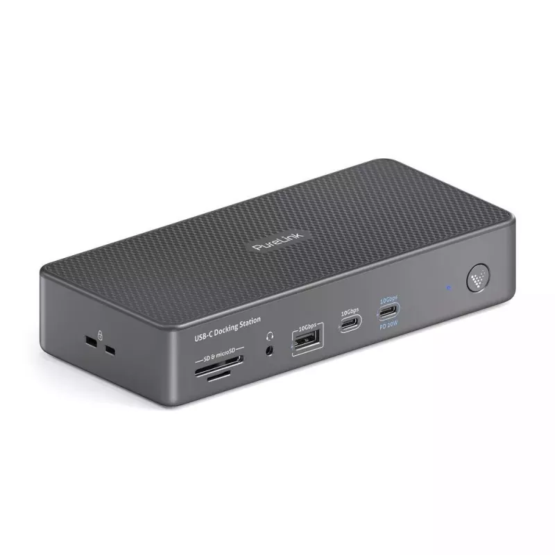 Laptop dock PureLink VL-D220 káblový USB 3.2 Gen 2 Type-C sivá