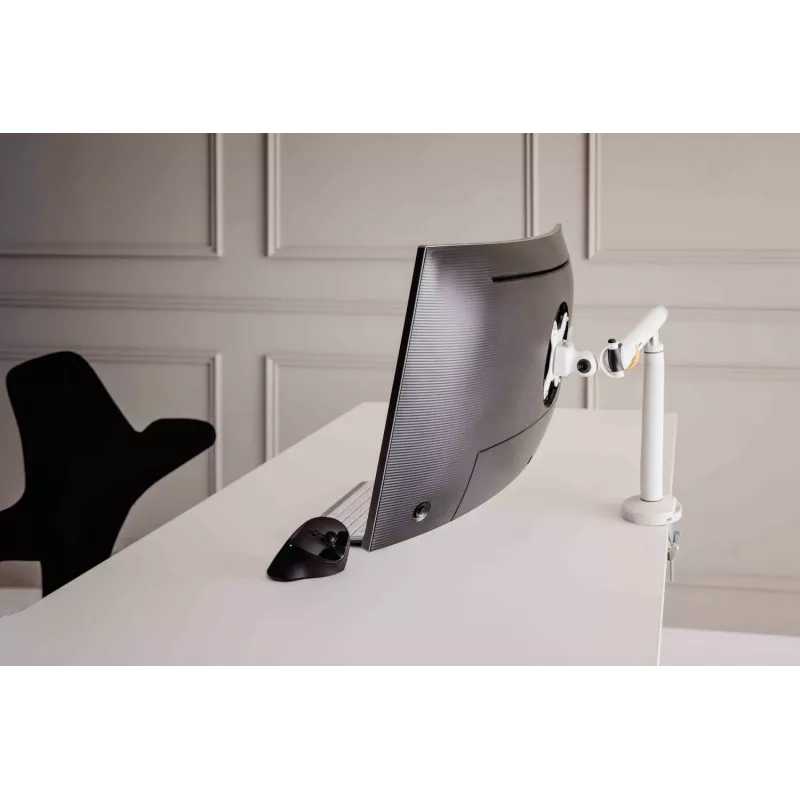 BakkerElkhuizen BE Flexible Single BNEBFSW rameno na monitor s mechanickou pružinou, upevnenie na stôl, 17 – 35 palcov (43,2 – 88,9 cm), biele