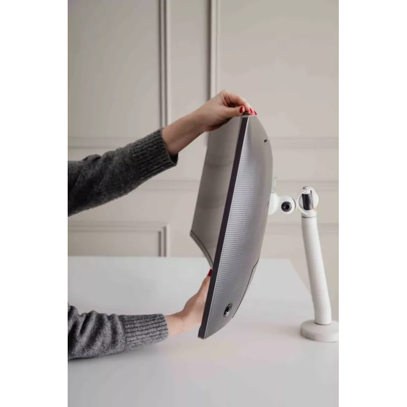 BakkerElkhuizen BE Flexible Single BNEBFSW rameno na monitor s mechanickou pružinou, upevnenie na stôl, 17 – 35 palcov (43,2 – 88,9 cm), biele