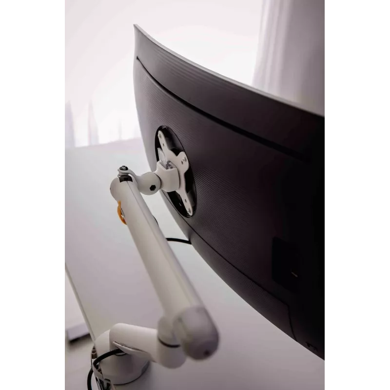 BakkerElkhuizen BE Flexible Single BNEBFSW rameno na monitor s mechanickou pružinou, upevnenie na stôl, 17 – 35 palcov (43,2 – 88,9 cm), biele