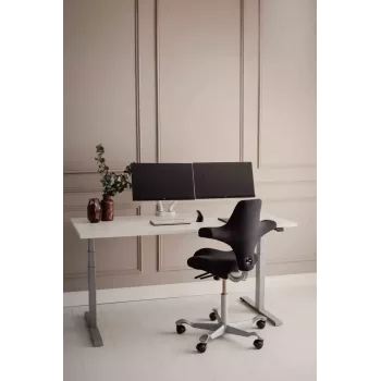 Držiak na stôl BakkerElkhuizen BE Flexible Dual 88,9 cm biely svorkové uchytenie 20 kg