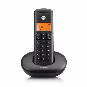 Bezdrôtový telefón DECT MOTOROLA E201 — bezdrôtová slúchadlová jednotka s funkciou hlasitého odposluchu, až 50 registrácií