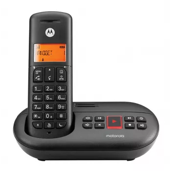 Telefón DECT Motorola E211 zobrazenie čísla volajúceho čierny bezdrôtová slúchadlová jednotka
