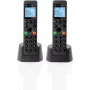 Telefón DECT Motorola DOT202 Twin bezdrôtová slúchadlová jednotka identifikácia volajúceho čierna