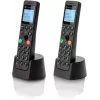 Telefón DECT Motorola DOT202 Twin bezdrôtová slúchadlová jednotka identifikácia volajúceho čierna