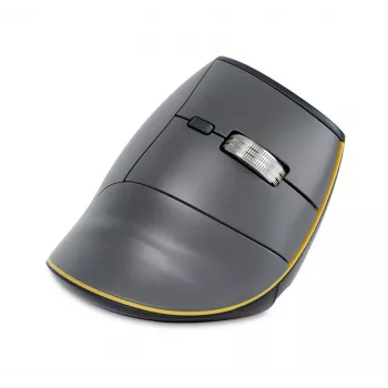BakkerElkhuizen FastForward myš, pravácka, vertikálny dizajn, optická, RF Wireless + Bluetooth + USB Type-C, 500 DPI, sivá