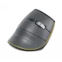 BakkerElkhuizen FastForward myš, pravácka, vertikálny dizajn, optická, RF Wireless + Bluetooth + USB Type-C, 500 DPI, sivá